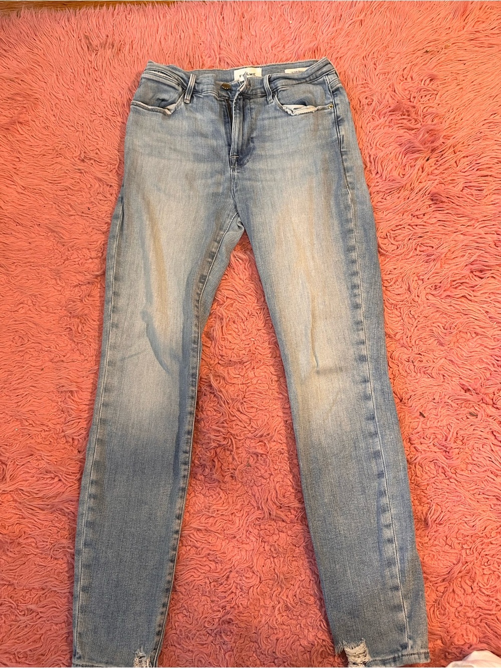 Frame Denim Light Blue Skinny Jeans